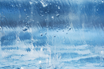 Ice background. The frozen texture of the water