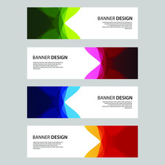 Naklejka premium Vector Abstract design banner web template