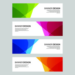 Naklejka premium Vector Abstract design banner web template