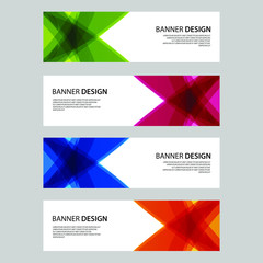 Naklejka premium Vector Abstract design banner web template