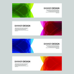 Naklejka premium Vector Abstract design banner web template