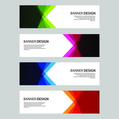Naklejka premium Vector Abstract design banner web template