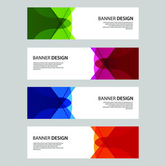 Naklejka premium Vector Abstract design banner web template