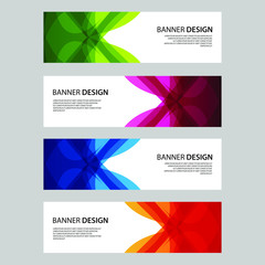 Naklejka premium Vector Abstract design banner web template