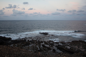 Fototapeta na wymiar Sunset over atlantic sea