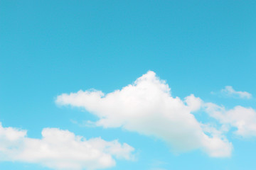 Naklejka na ściany i meble Pastel blue sky and clouds beautiful
