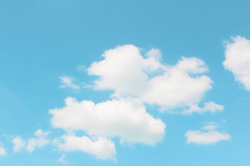 Pastel blue sky and clouds beautiful