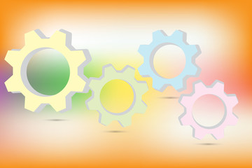 A set of cogs working