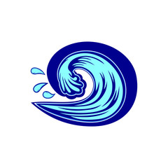 vector of water waves splash logo design eps format
