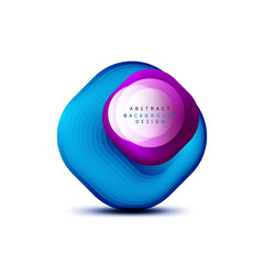 Square geometric banners with 3d smooth blend effect. Digital technology trendy icon design. Vector Illustration For Wallpaper, Banner, Background, Card, Book Illustration, landing page