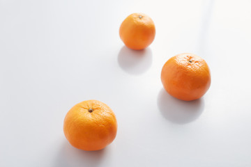 Ripe orange isolated on white background