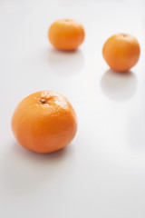 Ripe orange isolated on white background