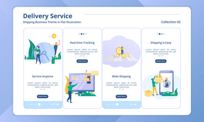 Delivery service illustration in set of collection 2