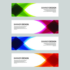 Naklejka premium Vector Abstract design banner web template
