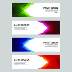 Naklejka premium Vector Abstract design banner web template