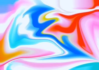 Abstract movement of colourful shape to futuristic and technology wavy holographic background