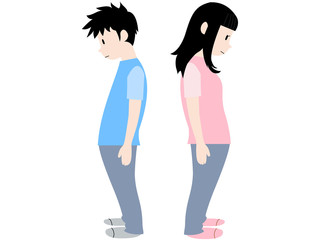 腰を突き出した悪い姿勢