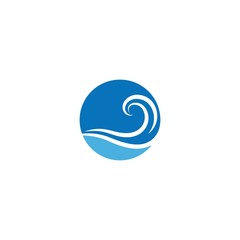 Naklejka premium Water wave Logo