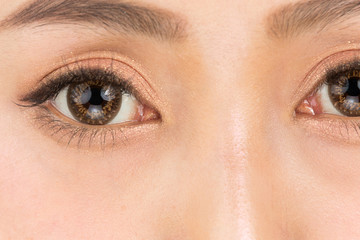 Obraz premium 女性の目クローズアップ