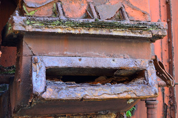 Old rusty metal structure