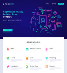 Augmented Reality - Fashion Store Home Page Design Concept.