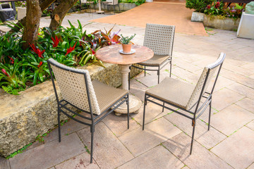 Chair in the coffee shop.