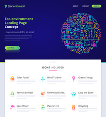 Eco Friendly Environment Home Page Design Concept.