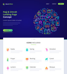 Hajj and Umrah Home Page Design Concept.