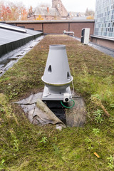 cooling on a flat green roof