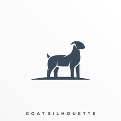 Goat Abstract Illustration Vector Template.