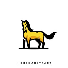 Horse Abstract Illustration Vector Template.