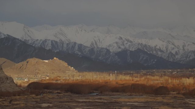 autumn landscape of ladakh with a beautiful background.