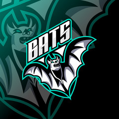Esports mascot bats logo design template