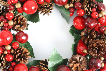 Winter holiday wreath