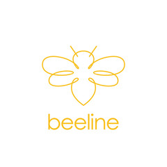 Line Art Bee logo design inspiration