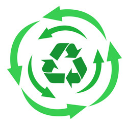 Obraz premium Vector recycle sign illustration 