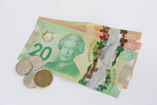 Traditional Canadian Money: Bills And Coins