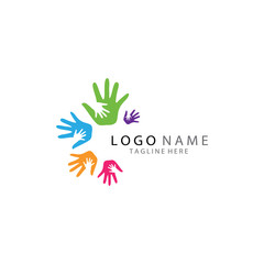 Fototapeta premium HAND CARE LOGO TEMPLATE VECTOR.