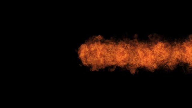 Animation of a fireball on a black background