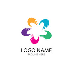 Fototapeta premium HAND CARE LOGO TEMPLATE VECTOR.