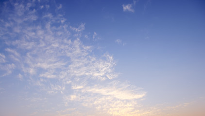 Naklejka na ściany i meble Blue sky and soft clouds background