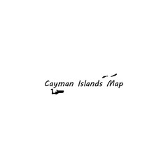 Cayman Islands map filled in black icon
