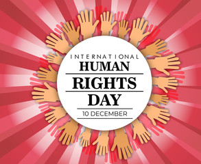 Innovative abstract or poster for Human Rights Day with nice and creative design illustration, Human Rights Day, 10th of December.