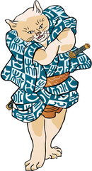 浮世絵　猫の擬人化　その1