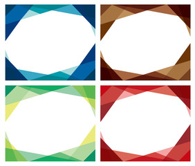 Obraz premium ガラスっぽい幾何学フレーム4色