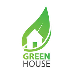 green house inside leaf company logo icon symbol