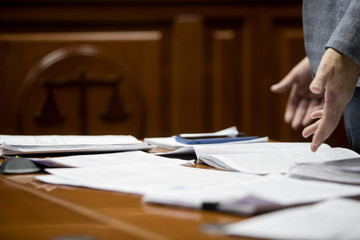 trial in the courtroom of the Russian court