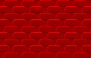 Obraz premium 3d rendering. Luxurious Red cinema seat row background.