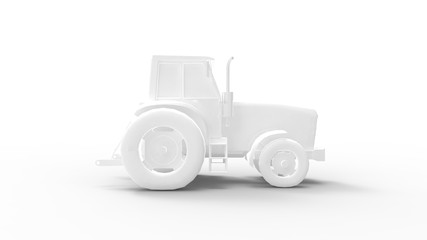 3d rendering of a tractor isolated in a studio background
