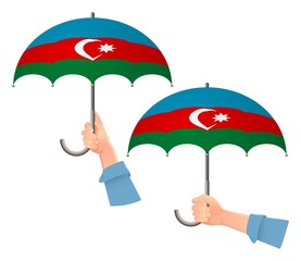 Azerbaijan flag umbrella